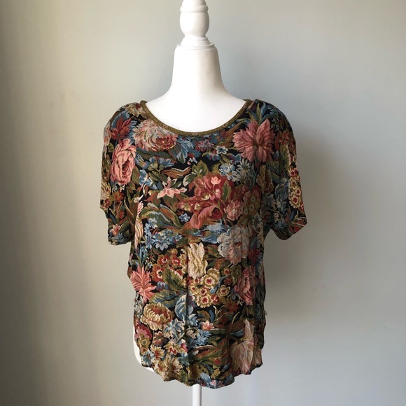 Vintage Platinum by Dorthy schoelen floral top. Size S. - Picture 2 of 4